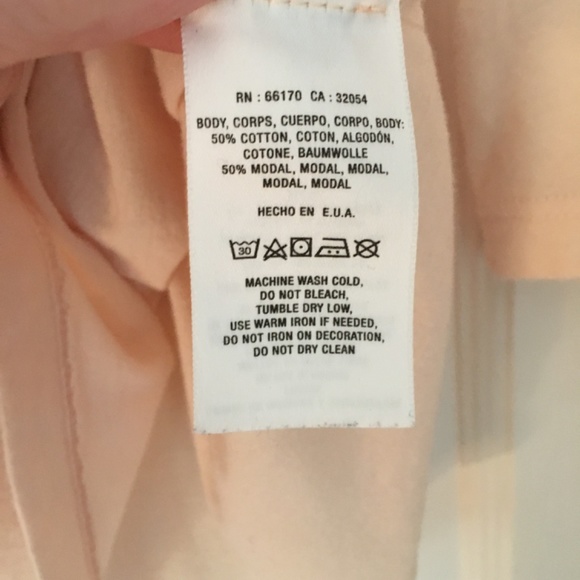 Anthropologie feather print 3/4 sleeve, pale pink (S) - Picture 3 of 6